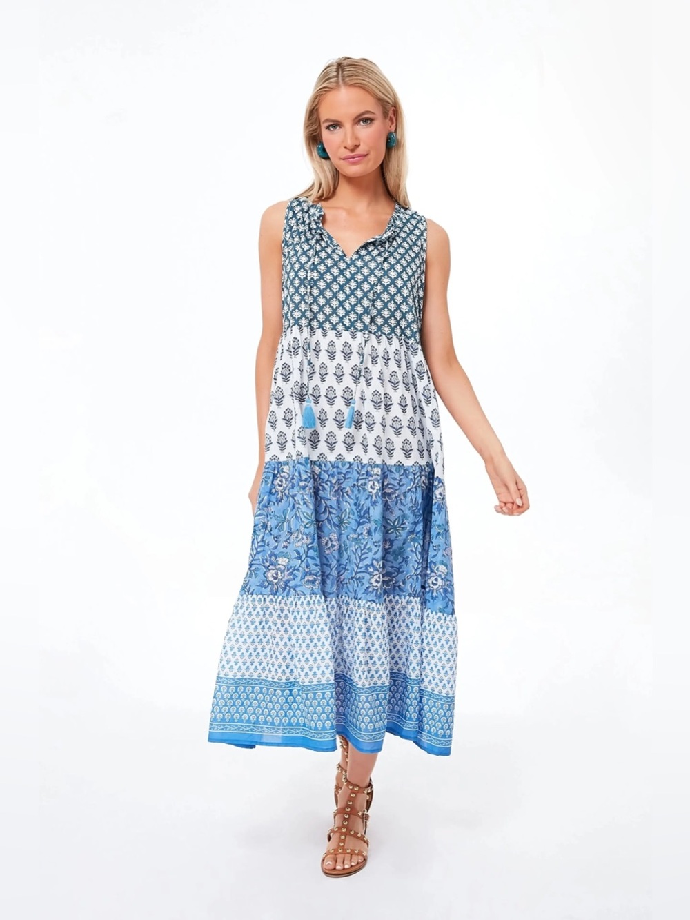 Tuckernuck Bahama Blue Salty Paloma Caftan Dress